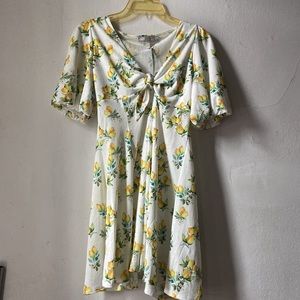 ASOS lemon print tea dress